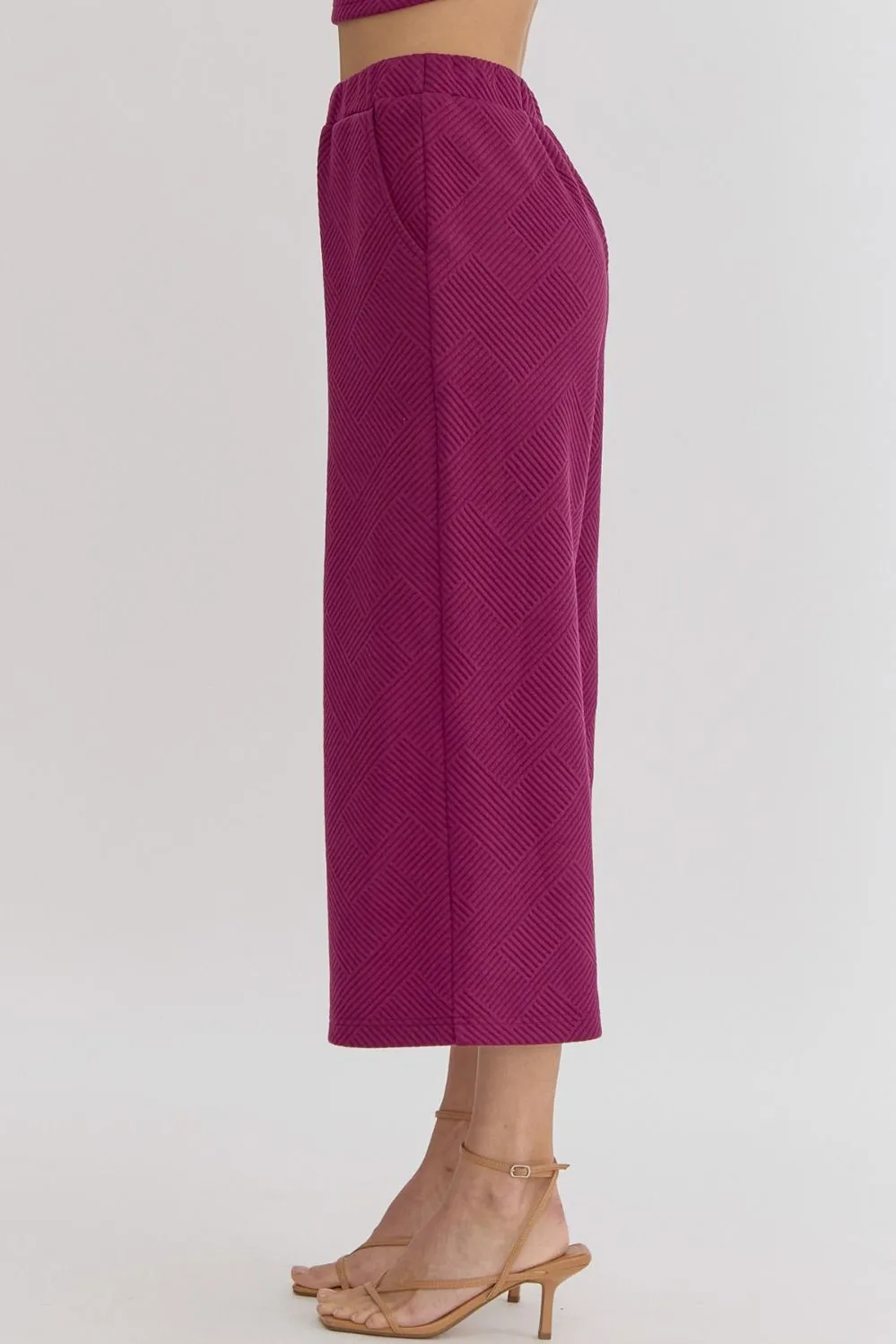Amber Plum Cropped Pant