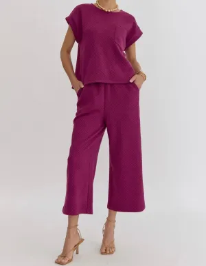 Amber Plum Cropped Pant