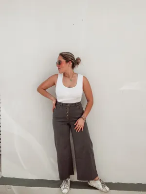 Charcoal Wide Leg Pants