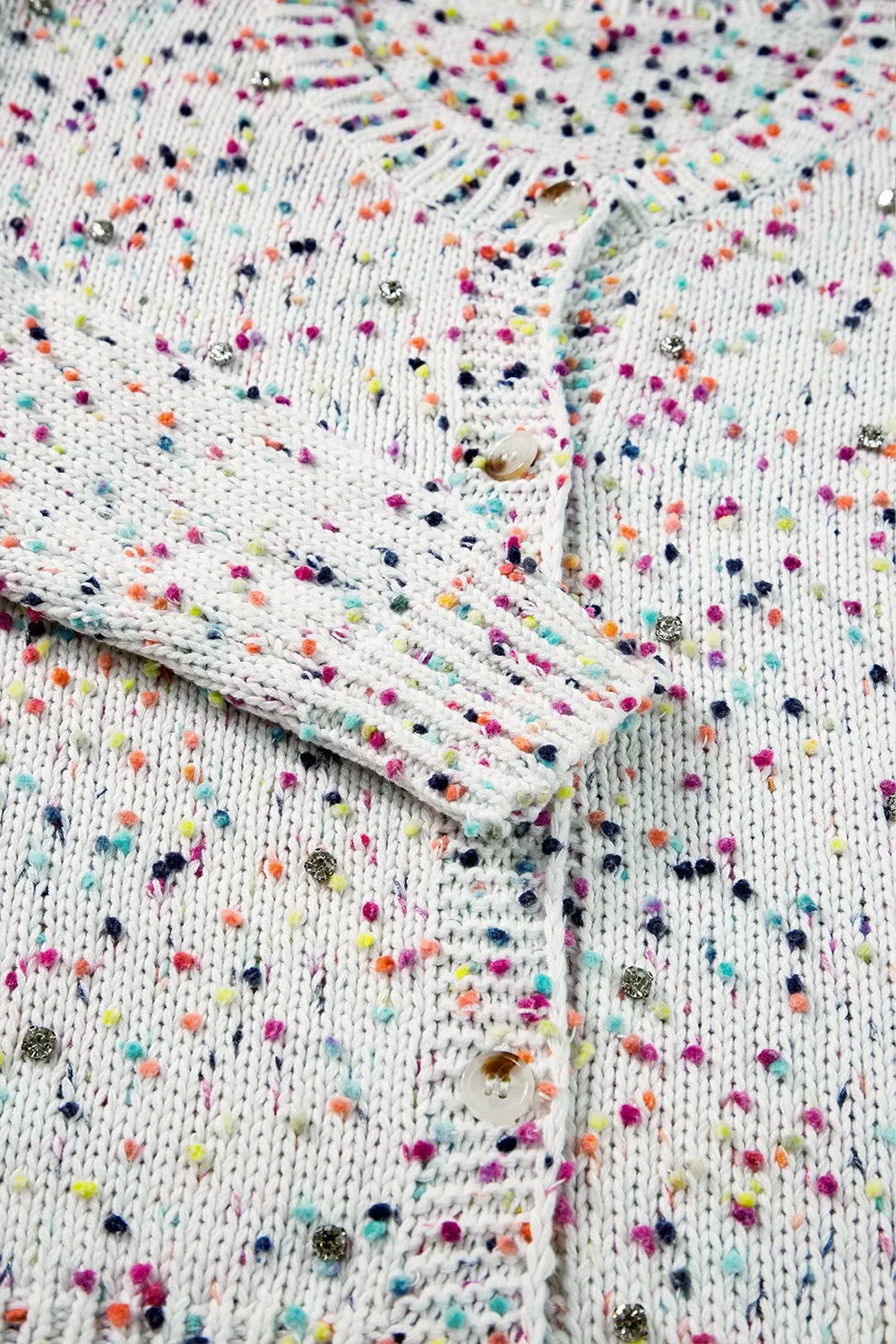 Confetti Button Up Long Sleeve Cardigan - 3 Colors