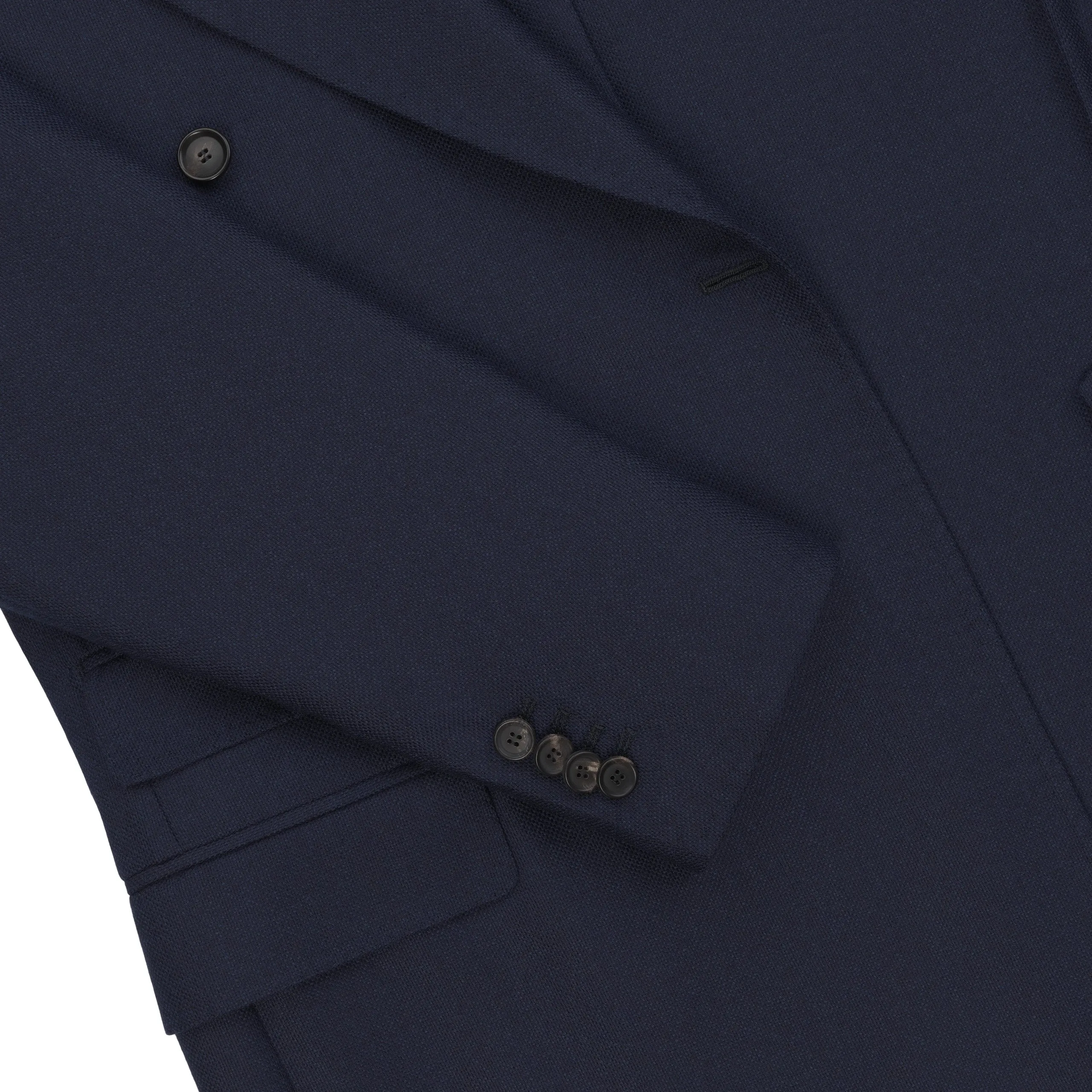 Double-Breasted Wool Jacket in Navy Blue Melange. Exclusively Made for Sartale