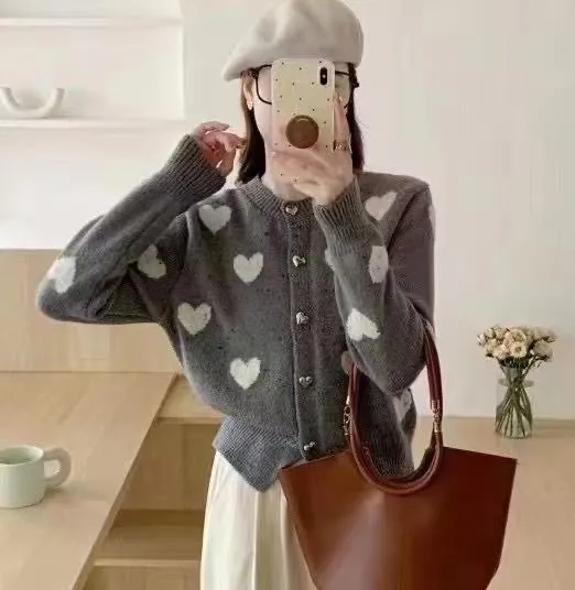 Adorable Kiana Woolen Sweater with Charming Heart Detail