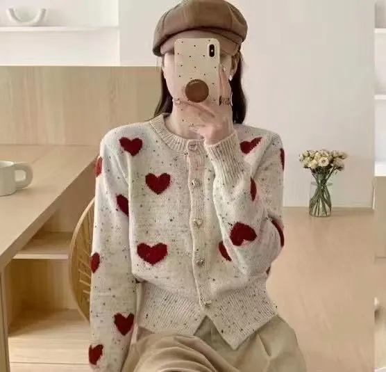 Adorable Kiana Woolen Sweater with Charming Heart Detail