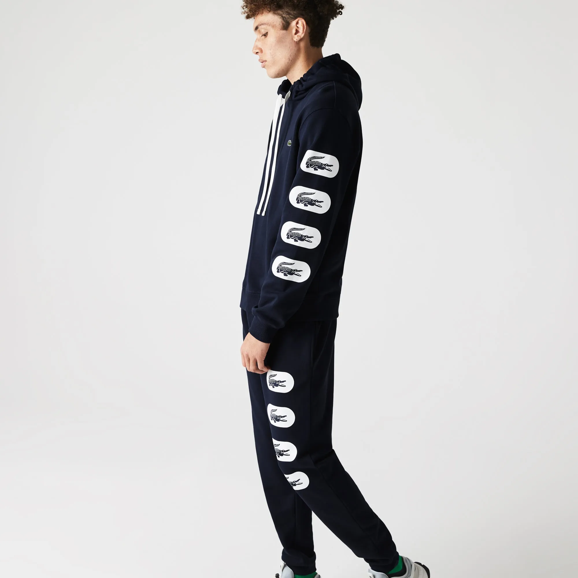 Lacoste Men’s Print Sleeve Fleece Hoodie