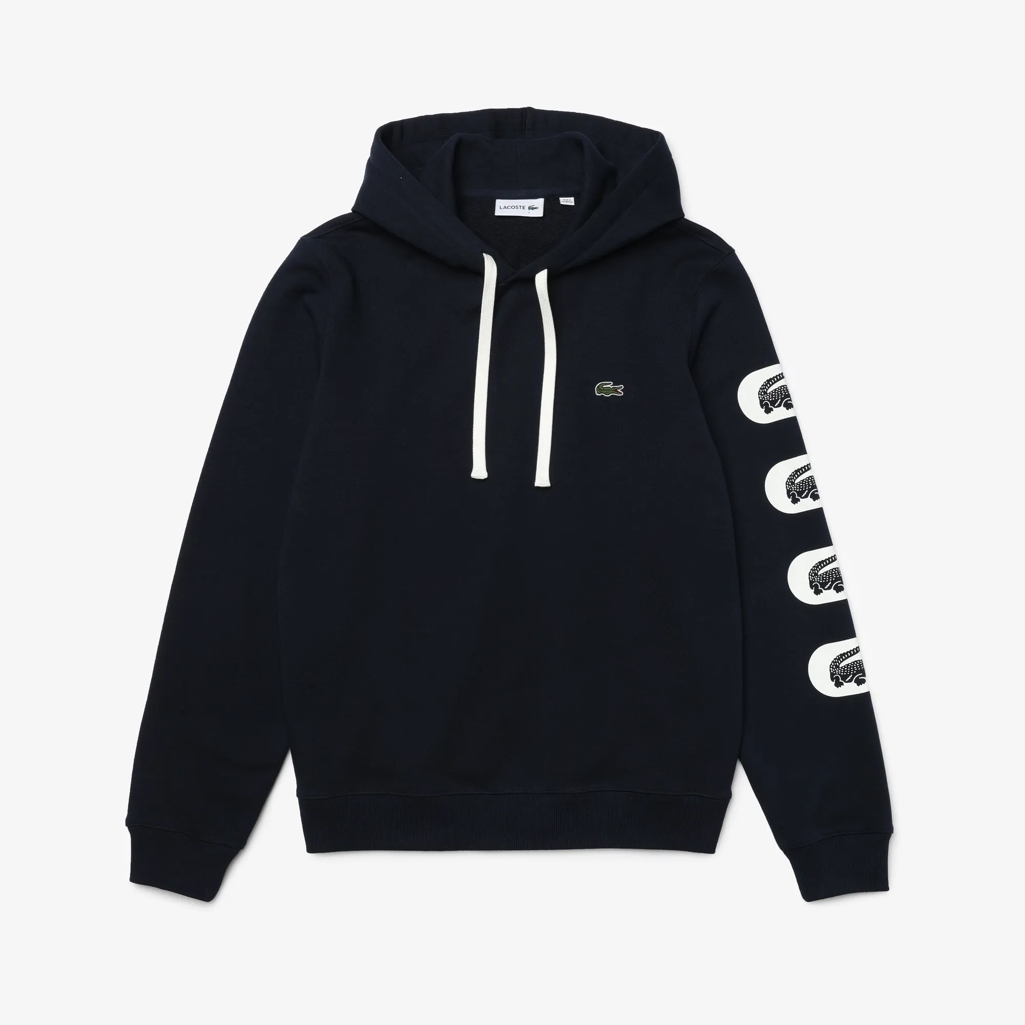 Lacoste Men’s Print Sleeve Fleece Hoodie