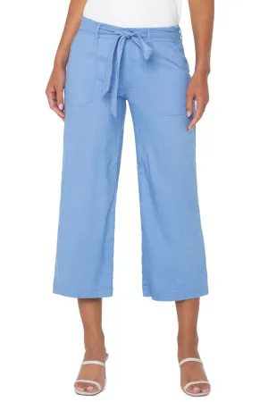 Liverpool Belted Wide Leg Crop