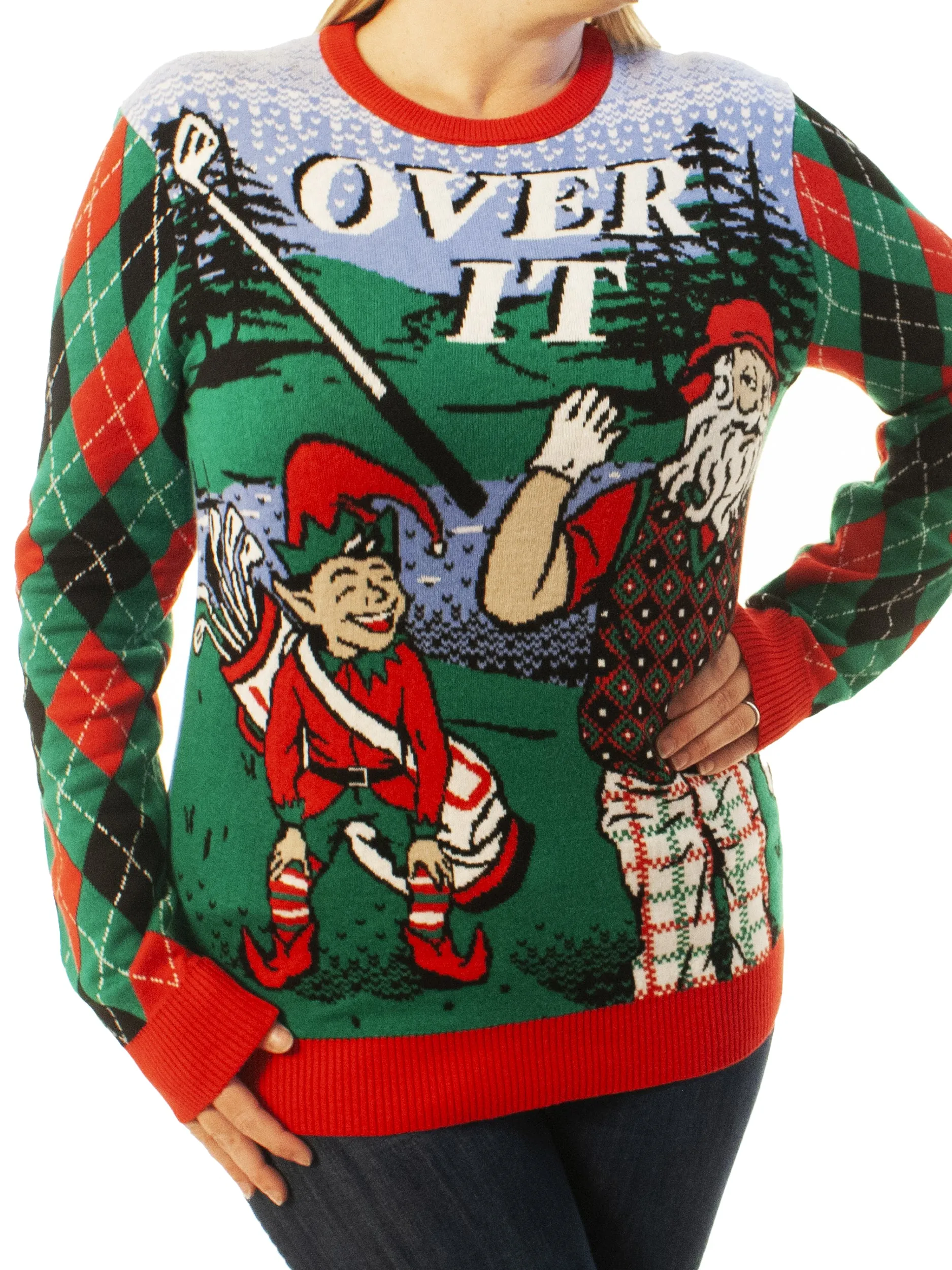 Over It | Ugly Christmas Sweater For Men & Women | Unisex Sizing
