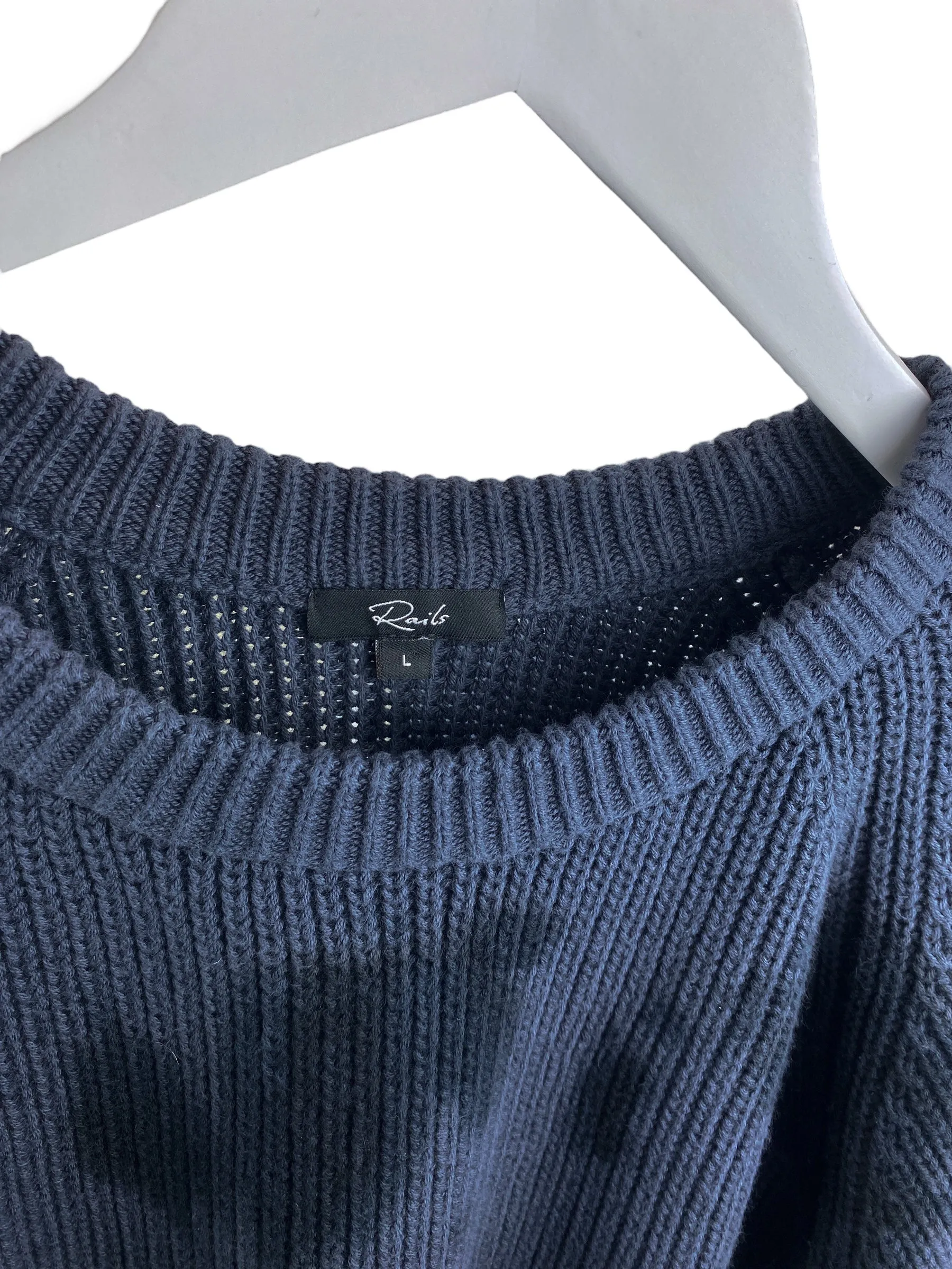 Rails Women's Venus Cotton Cashmere Iron Black Tie Dye Sweater Size L