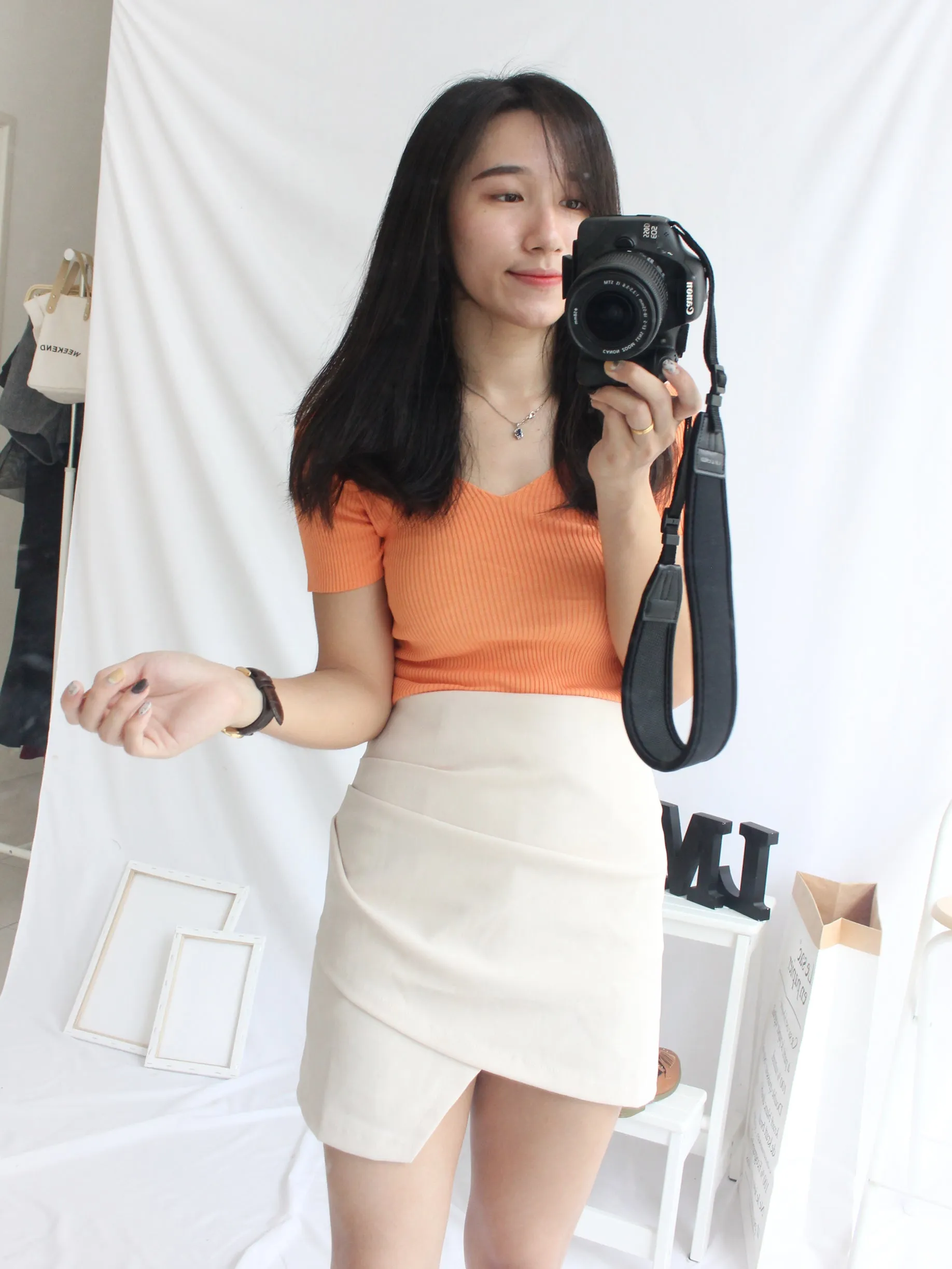 Ribbed V Neck Top