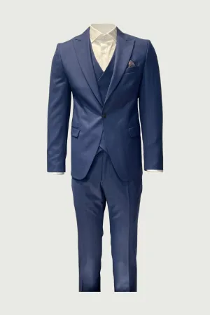 Royal Blue 3-Piece Wool Suit