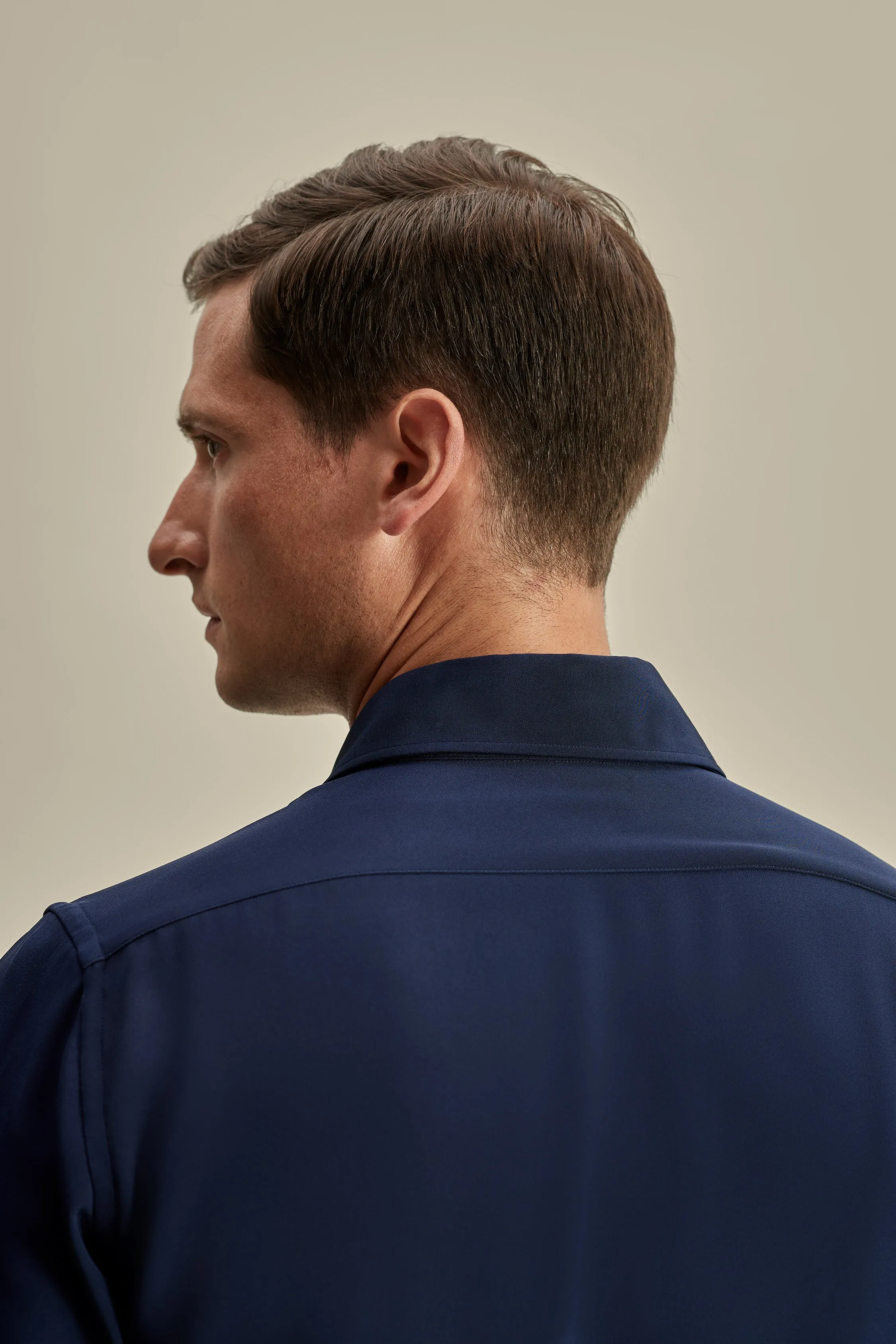 Silk Lecce Collar Fly Front Shirt