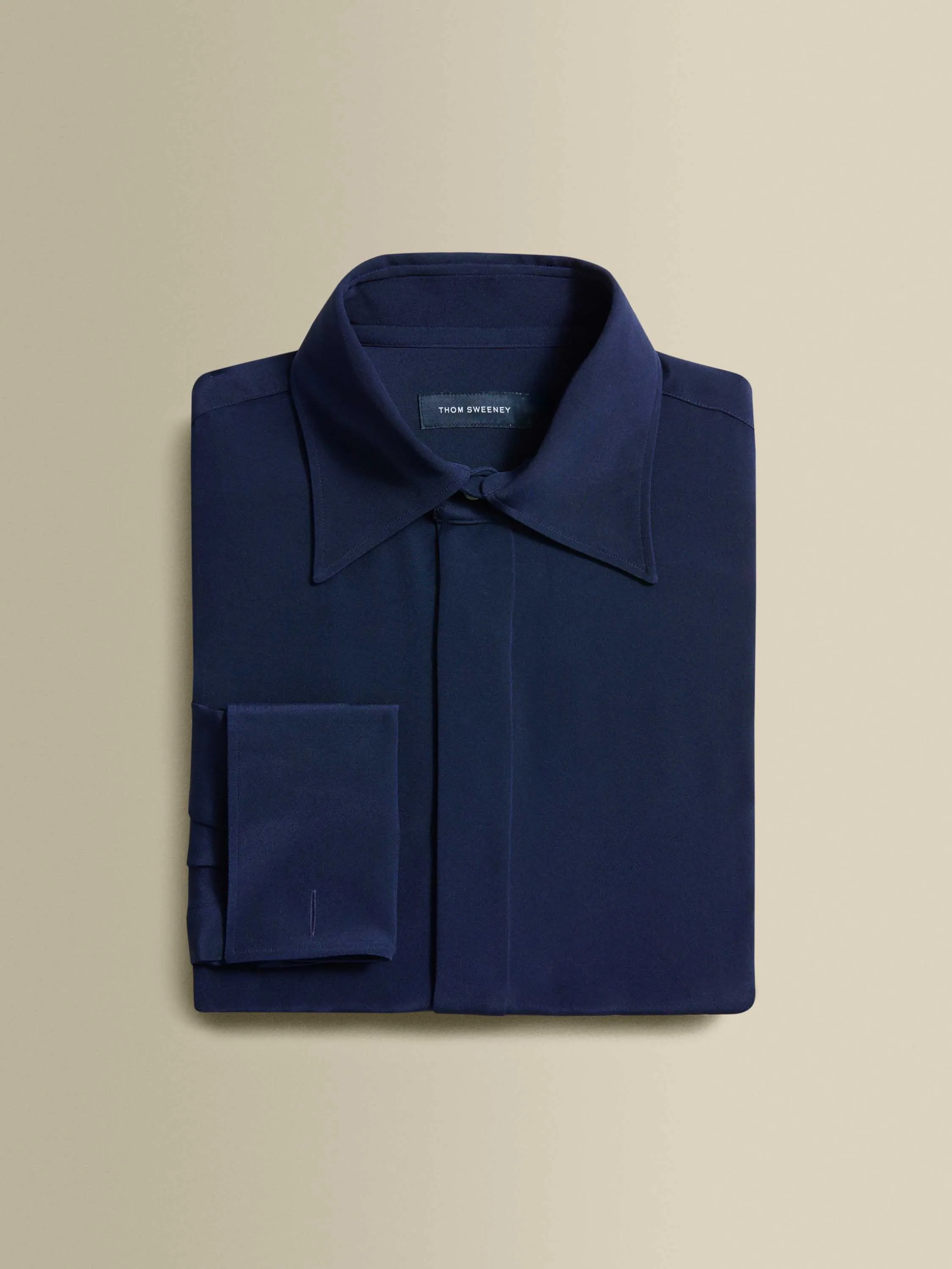 Silk Lecce Collar Fly Front Shirt