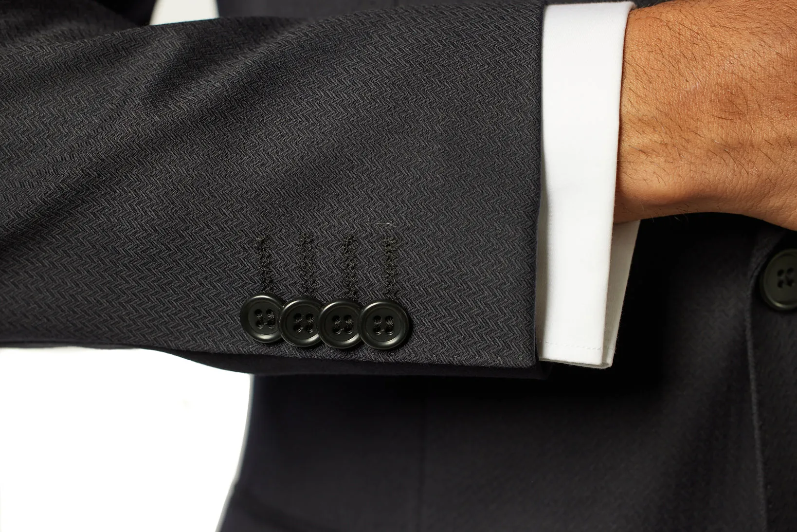 Slim Fit Midnight Zig Zag Two Piece Suit GB-329
