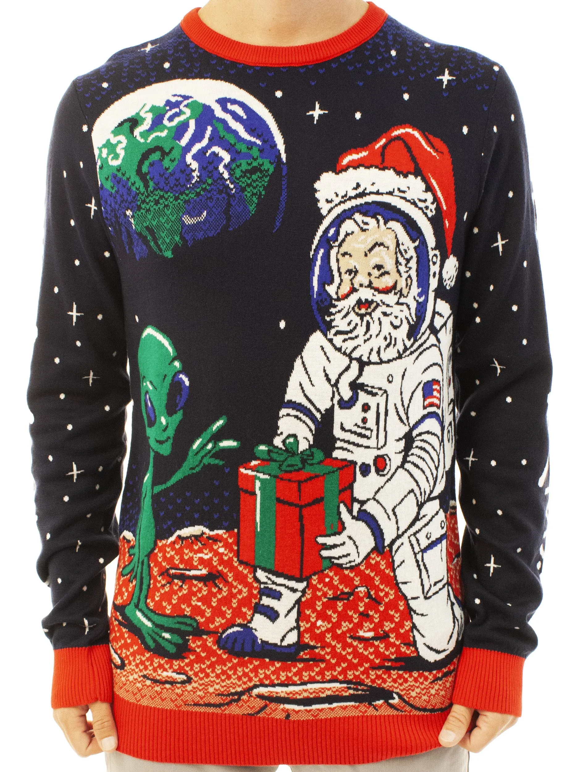 Space Xmas Santa | Ugly Christmas Sweater For Men & Women | Unisex Sizing