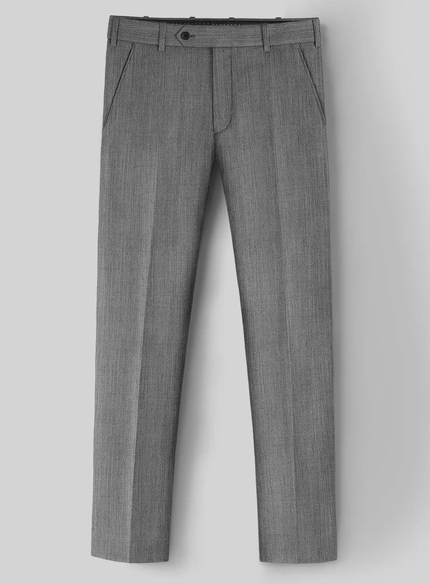 Worsted Mid Charcoal Wool Suit