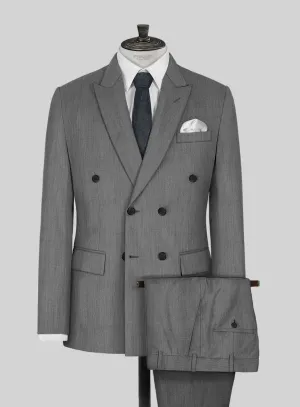 Worsted Mid Charcoal Wool Suit