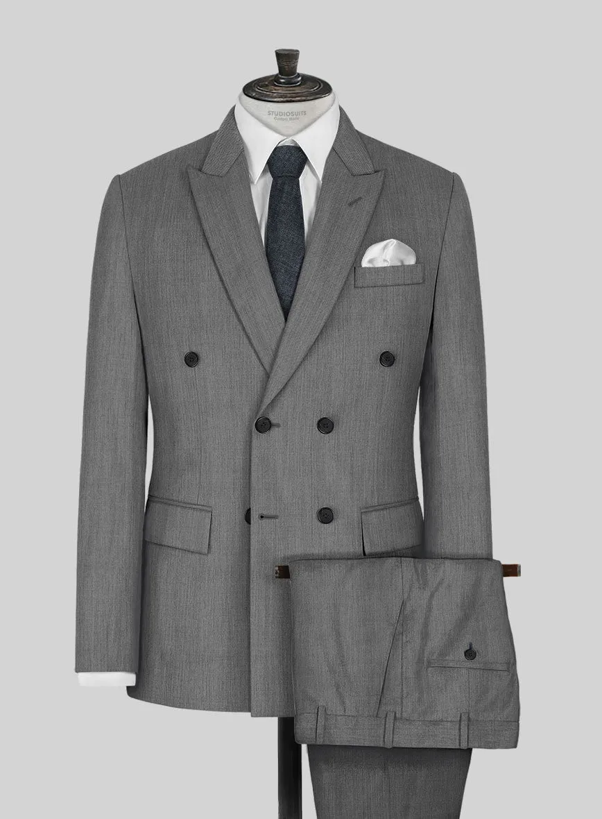 Worsted Mid Charcoal Wool Suit